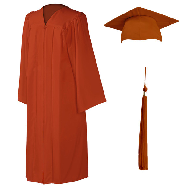 burnt orange gown