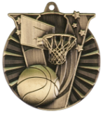 2" Gold Basketball Victory Medal