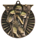 2" Gold Football Victory Medal