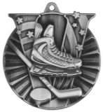 2" Silver Hockey Victory Medal