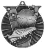 2" Silver Soccer Victory Medal