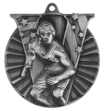 2" Silver Wrestling Victory Medal