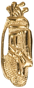 Gold Golf Bag Metal Chenille Letter Insignia