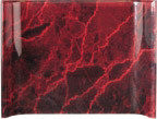 6" x 4" Red Marbleized Acrylic Crescent