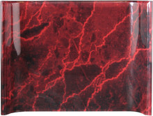 8" x 6" Red Marbleized Acrylic Crescent