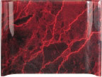 10" x 7" Red Marbleized Acrylic Crescent