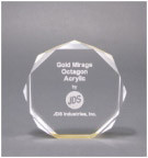6" Gold Octagon Acrylic Award