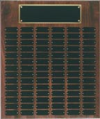 72 Plate Genuine Walnut Completed Perpetual Plaque