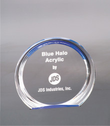 6 3/8" Blue Round Halo Acrylic