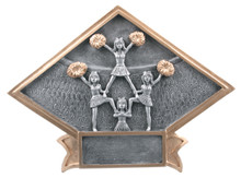 6" x 8 1/2" Cheerleader Diamond Plate Resin