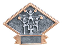 4 1/2" x 6" Cheerleader Diamond Plate Resin