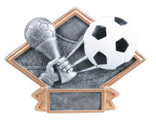 4 1/2" x 6" Soccer Diamond Plate Resin