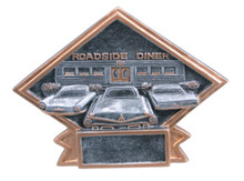 4 1/2" x 6" Car Show/50s Theme Diamond Resin Plate