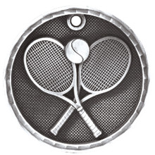 2" Silver 3D Tennis Medal
