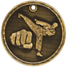2" Gold 3D Martial Arts Medal