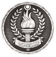 2" Silver 3D Participant Medal
