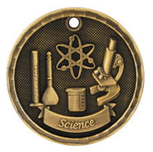 2" Gold 3D Science Medal