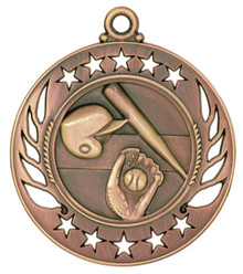 2 1/4" Bronze Baseball/Softball Galaxy Medal