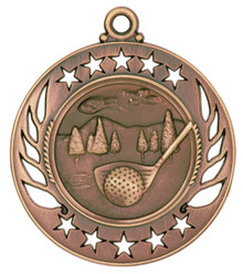 2 1/4" Bronze Golf Galaxy Medal