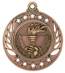 2 1/4" Bronze Torch Galaxy Medal