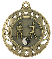 2 1/4" Gold Martial Arts Galaxy Medal