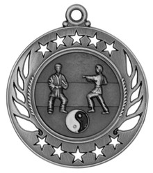 2 1/4" Silver Martial Arts Galaxy Medal