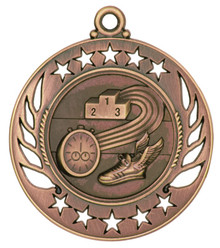 2 1/4" Bronze Track Galaxy Medal