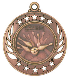 2 1/4" Bronze Bowling Galaxy Medal