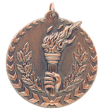 1 3/4" Bronze Torch Millennium Medal