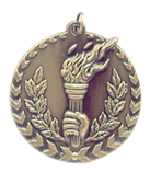 1 3/4" Gold Torch Millennium Medal