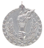 1 3/4" Silver Torch Millennium Medal