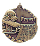 1 3/4" Gold Swimming Millennium Medal