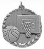 1 3/4" Silver Basketball Millennium Medal