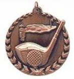 1 3/4" Bronze Golf Millennium Medal