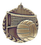 1 3/4" Gold Volleyball Millennium Medal