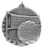 1 3/4" Silver Volleyball Millennium Medal