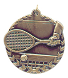 1 3/4" Gold Tennis Millennium Medal