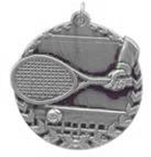 1 3/4" Silver Tennis Millennium Medal