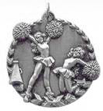 1 3/4" Silver Cheer Millennium Medal