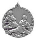 1 3/4" Silver Karate Millennium Medal