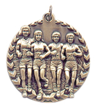 1 3/4" Gold Cross Country Millennium Medal