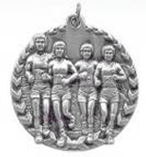 1 3/4" Silver Cross Country Millennium Medal