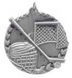 1 3/4" Silver Hockey Millennium Medal