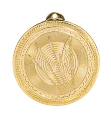 2" Gold Archery Laserable BriteLazer Medal
