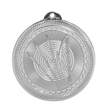 2" Silver Archery Laserable BriteLazer Medal