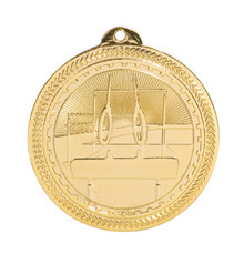 2" Gold Gymnastics Laserable BriteLazer Medal