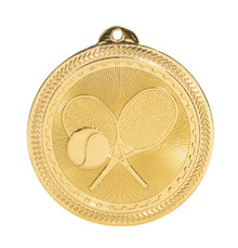 2" Gold Tennis Laserable BriteLazer Medal