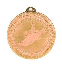 2" Bronze Track Laserable BriteLazer Medal