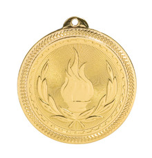 2" Gold Victory Laserable BriteLazer Medal