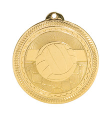 2" Gold Volleyball Laserable BriteLazer Medal